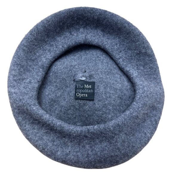 The Metropolitan Opera Gray Beret With Black Pom-Pom - Picture 6 of 7